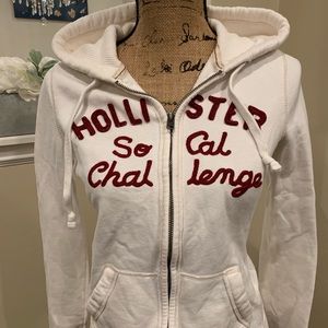 Cream colored Hollister zip up.